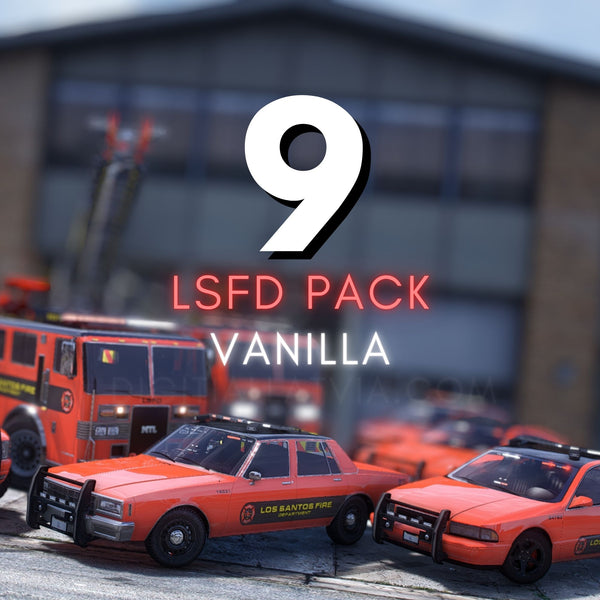 FiveM Ready Fire Department Vanilla Pack | 9 Vehicles | Templates | GTA 5