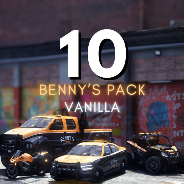 Benny's Mechanics Tow Vanilla Pack | 10 Vehicles | Templates