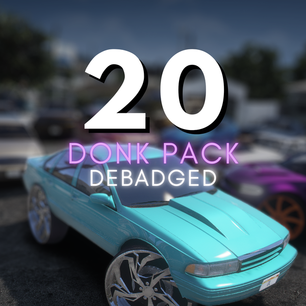 Donk-Autopaket ohne Abzeichen | 20 Autos