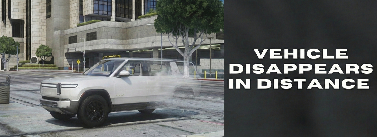 Vehicle Disappears in Distance