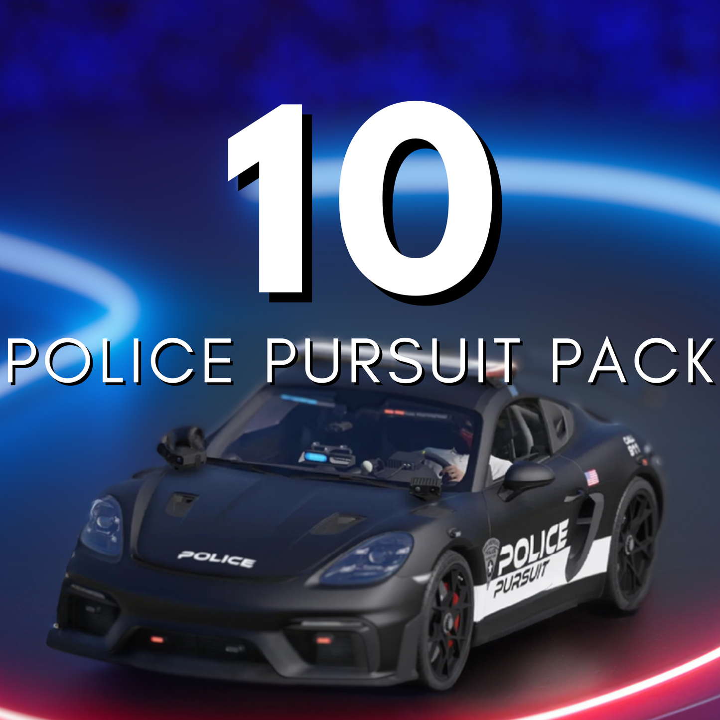 Pack de voitures de poursuite policière | 10 véhicules | Optimisé !