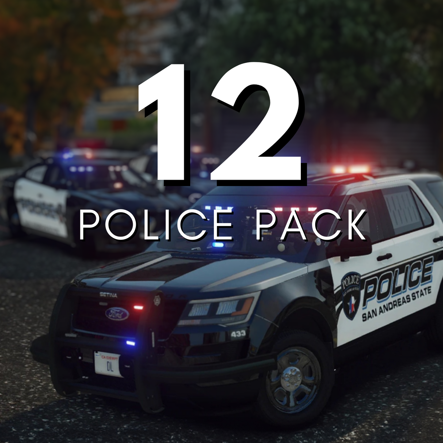 Police Car Pack | 12 Vehicles | Templates