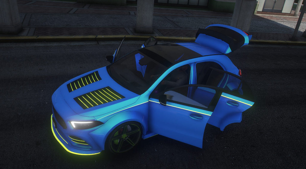 Mercedes A45 animiert | ohne Emblem 