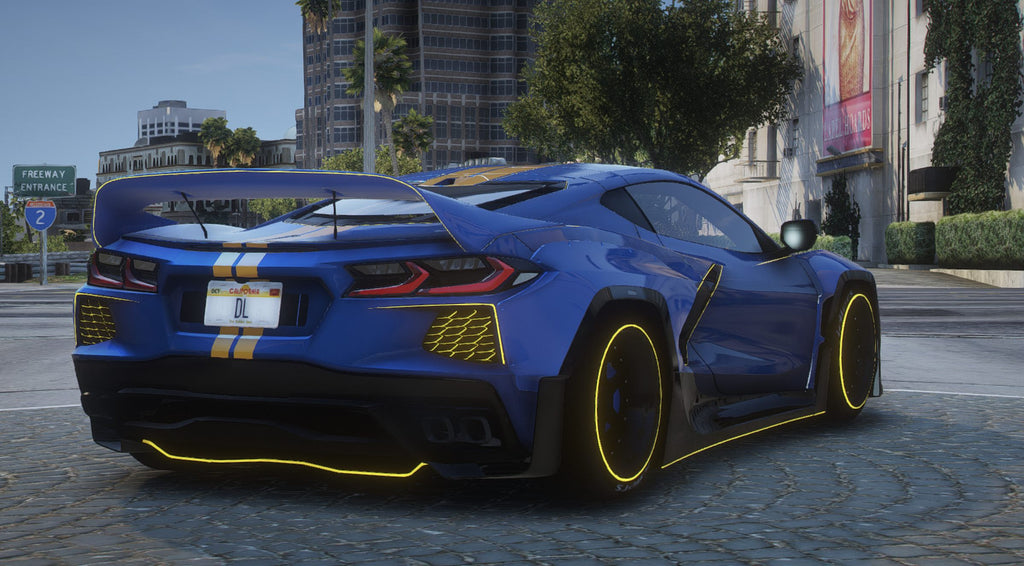 Chevrolet Corvette C8 Widebody Animated | Debadged