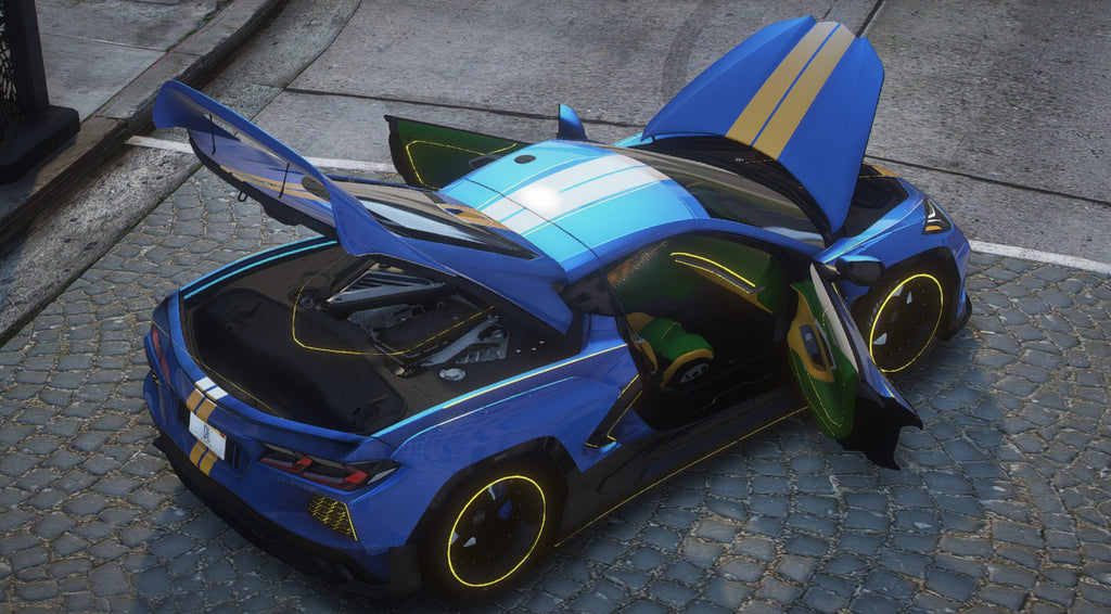 Chevrolet Corvette C8 Widebody Animated | Debadged