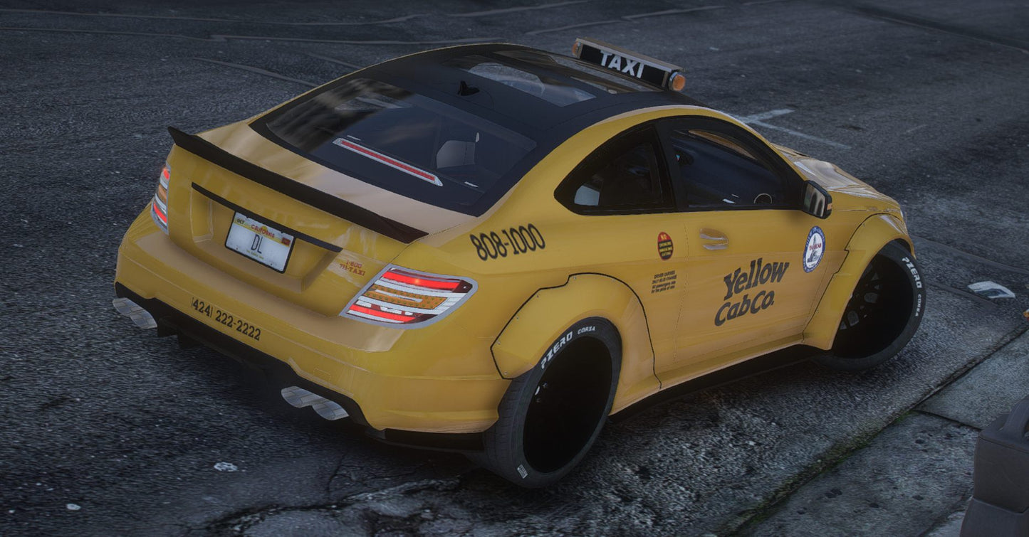 Mercedes C63 LibertyWalk TAXI | Debadged | Template