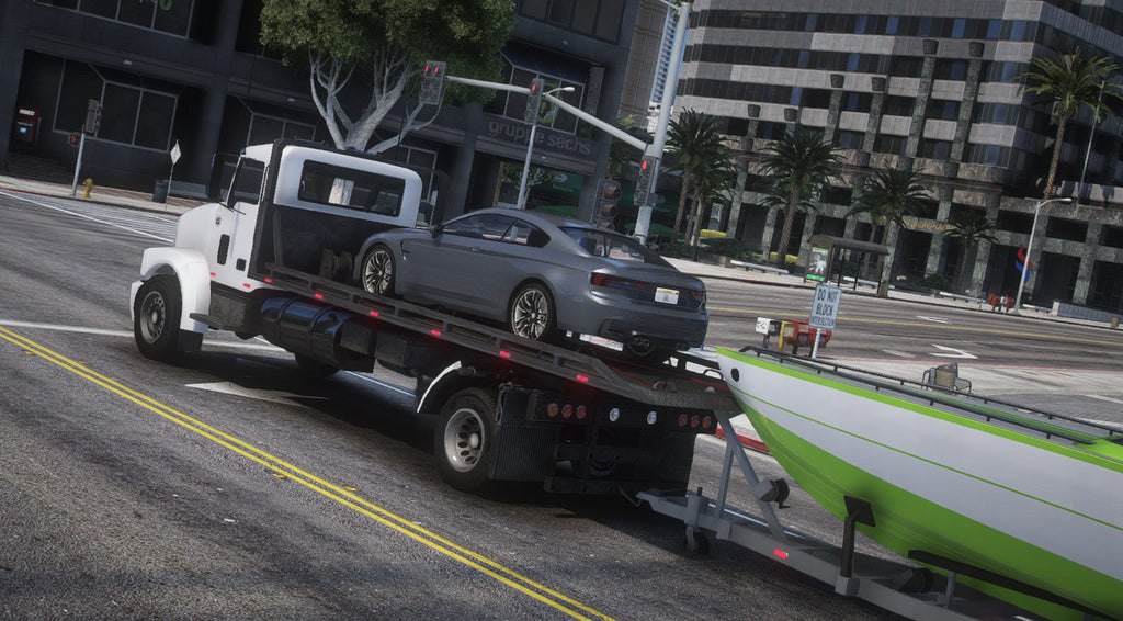 Flatbed with Tow Hitch