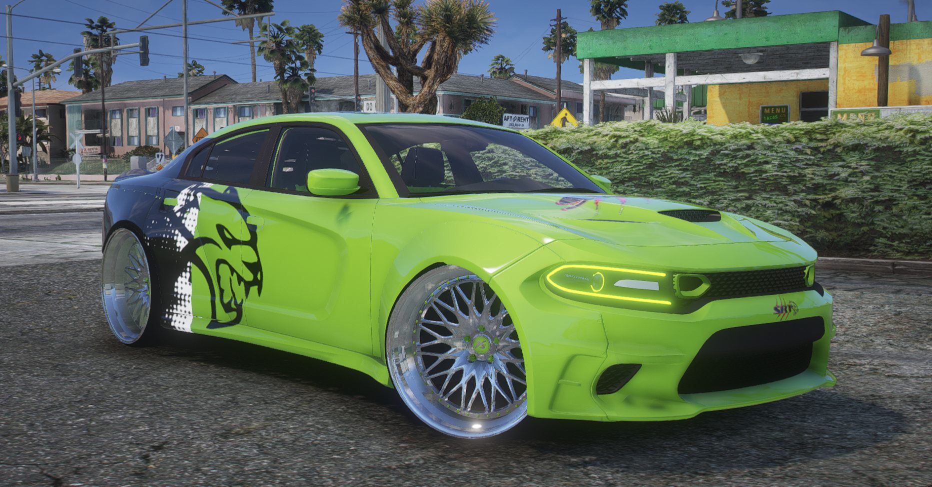 Dodge Charger Hellcat Widebody Donk | Template | Debadged