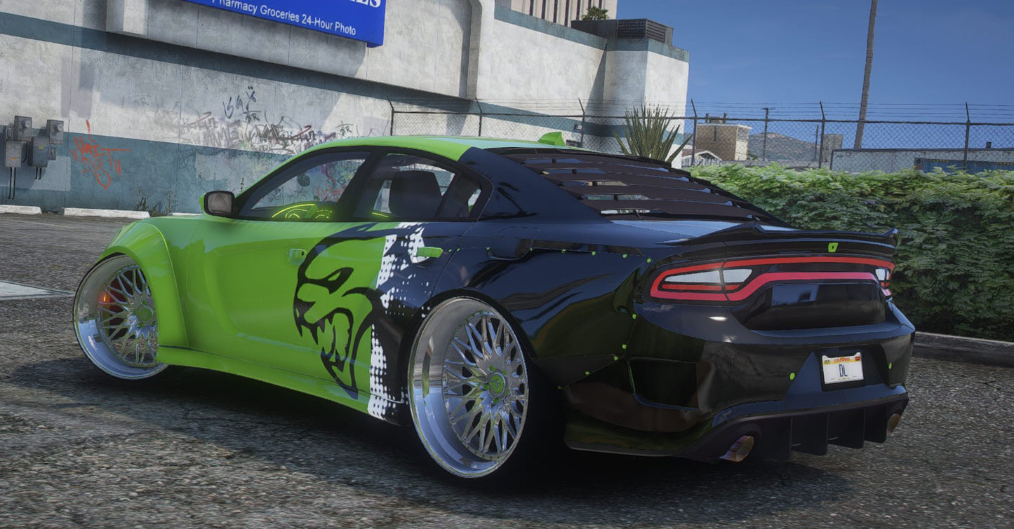 Dodge Charger Hellcat Widebody Donk | Template | Debadged