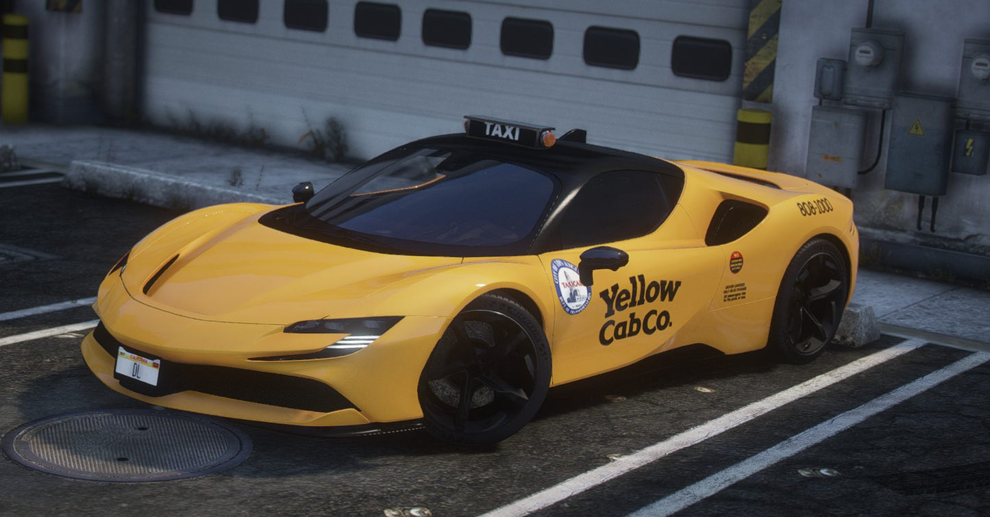 Ferrari SF90 TAXI | Debadged | Template