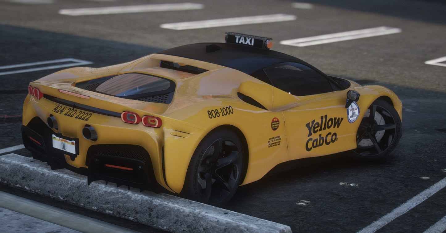 Ferrari SF90 TAXI | Debadged | Template