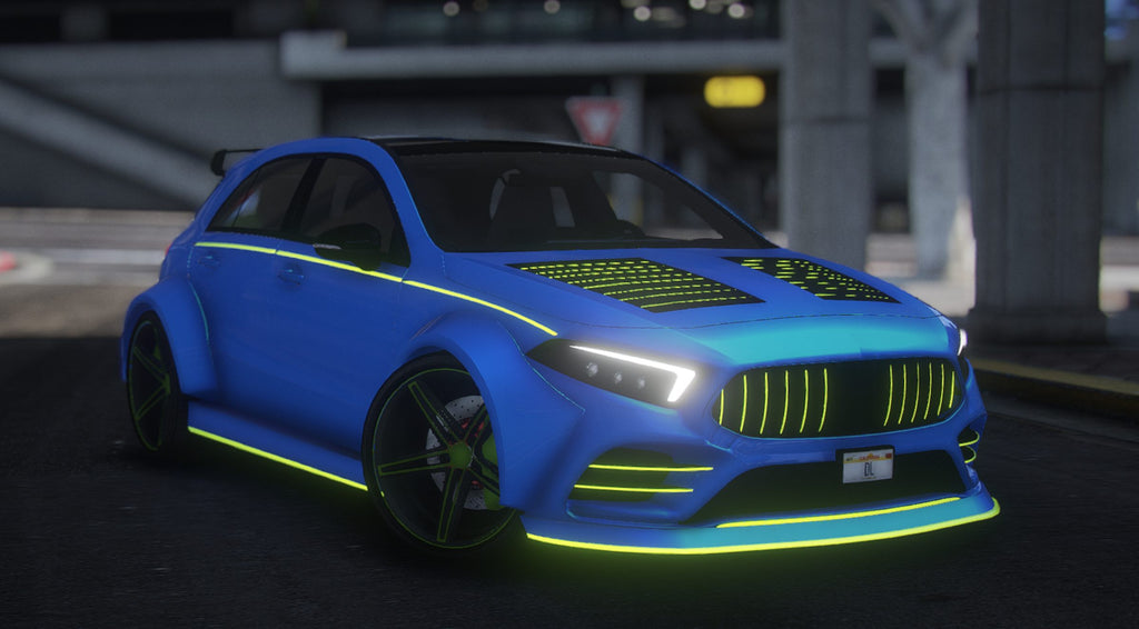 Mercedes A45 animiert | ohne Emblem 