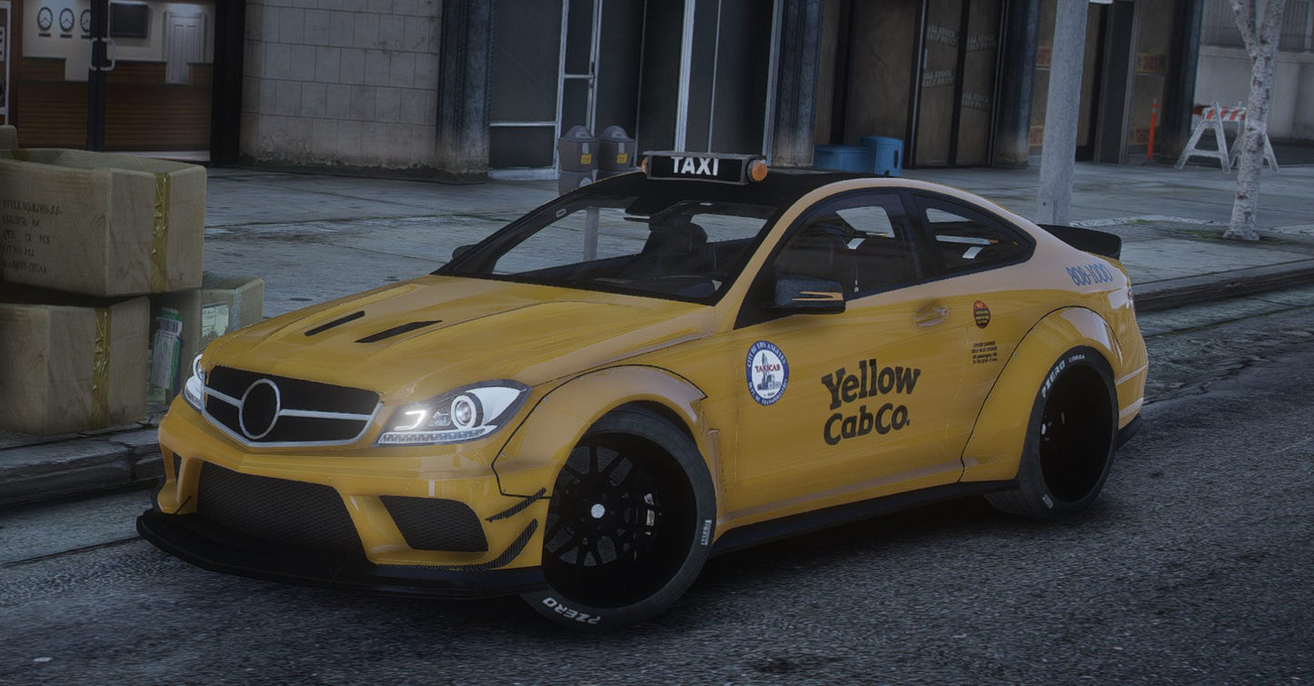 Mercedes C63 LibertyWalk TAXI | Debadged | Template