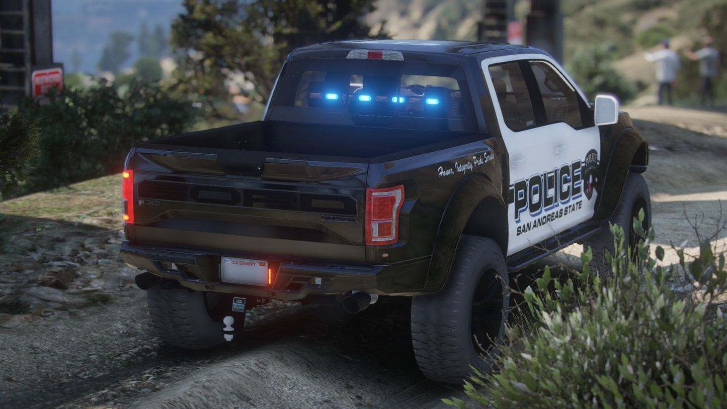 Ford Raptor von der Polizei hochgehoben | Vorlage