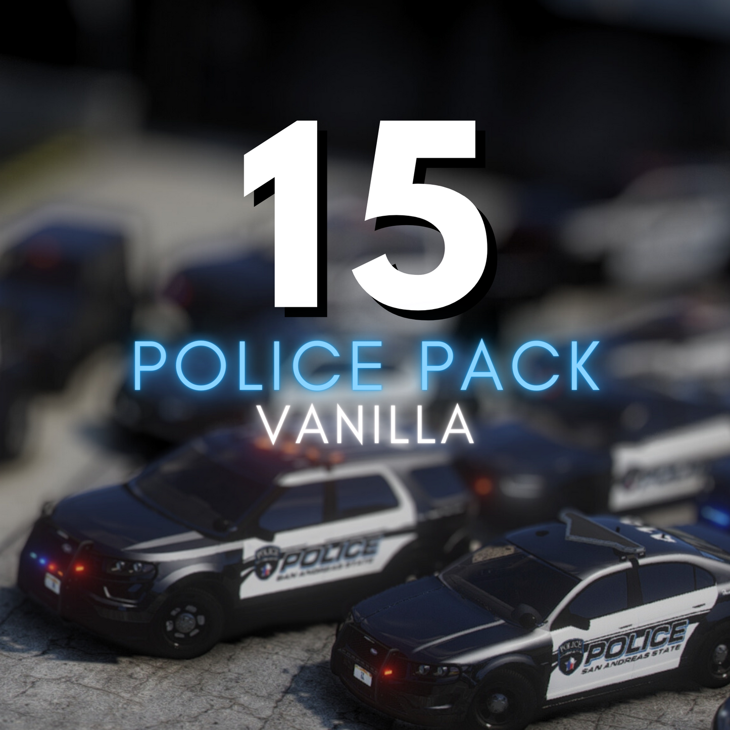 Police Vanilla Car Pack | 15 Vehicles | Templates