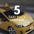 Taxi-Autopaket: 5 Autos | Ohne Kennzeichen | Vorlagen