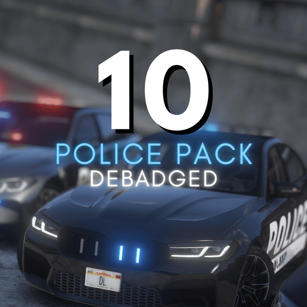 Debadged Police Pack | 10 Vehicles | Templates