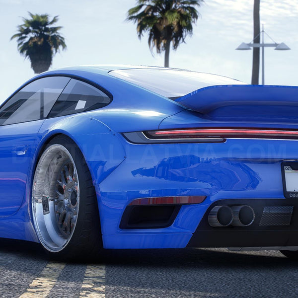 Porsche 911 (992) Turbo S Widebody Stanced | Debadged | Custom Sound | Template