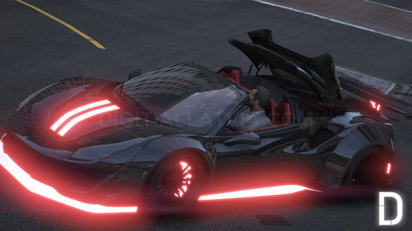 Ferrari 488 Spyder Widebody Animated | Debadged