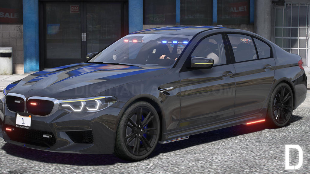 BMW M5 F90 2019 Police | Debadged | Template