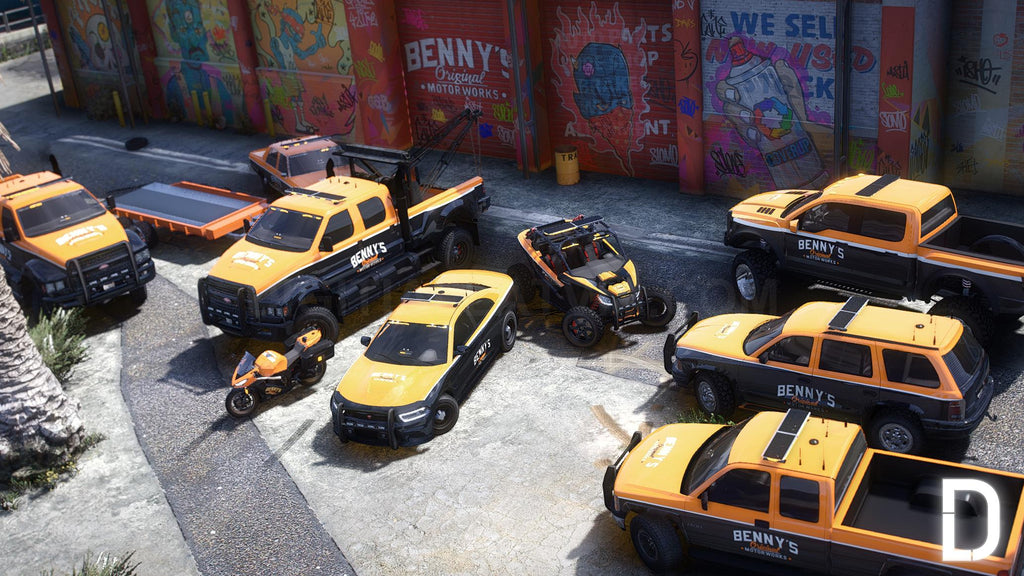 Benny's Mechanics Tow Vanilla Pack | 10 Vehicles | Templates