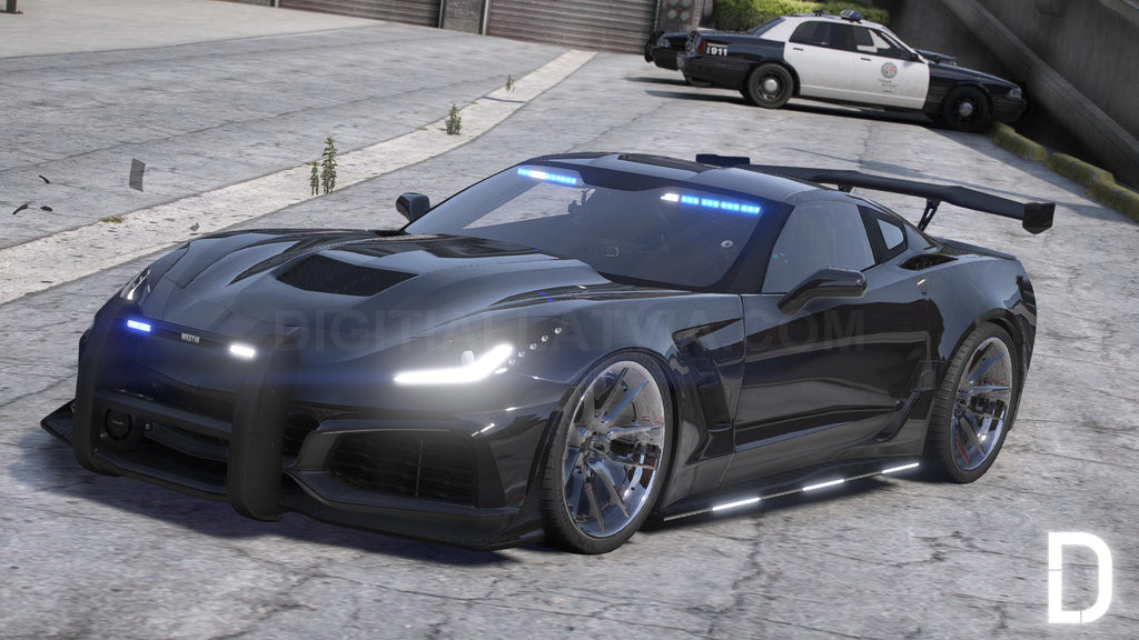 Chevrolet Corvette C7 Police | Debadged | Template