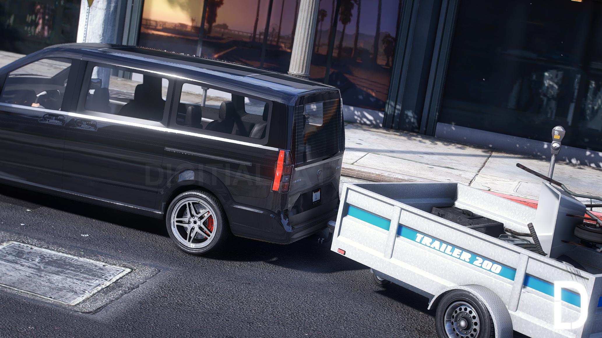 Benefactor Laufer Taxi GTA 5 FiveM with Tow Hitch