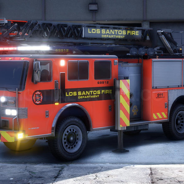 FiveM Ready Lore Friendly MTL Ladder Fire Truck | Template | GTA 5