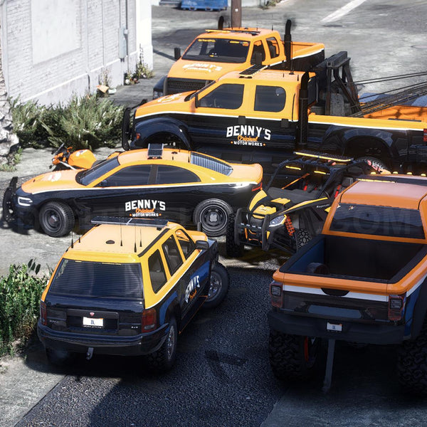 Benny's Mechanics Tow Vanilla Pack | 10 Vehicles | Templates