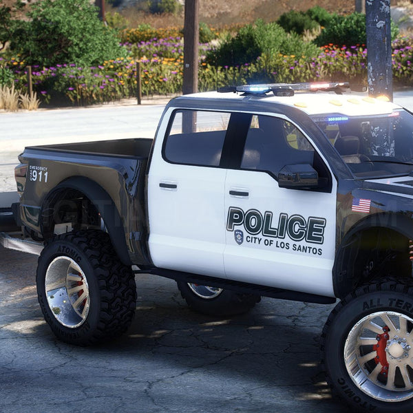 Vapid Caracara 4x4 Police Lifted + Trailer | Template | Tuning | Custom Sound