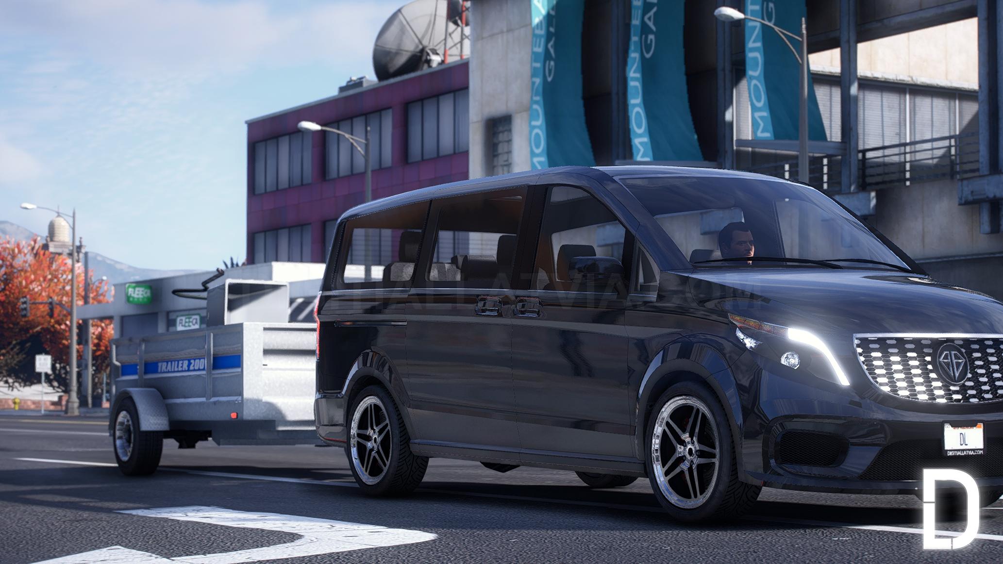 Benefactor Laufer Taxi GTA 5 FiveM with Tow Hitch for trailers