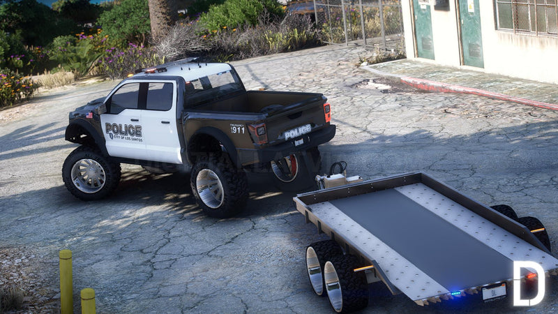 Vapid Caracara 4x4 Police Lifted + Trailer | Template | Tuning | Custom Sound