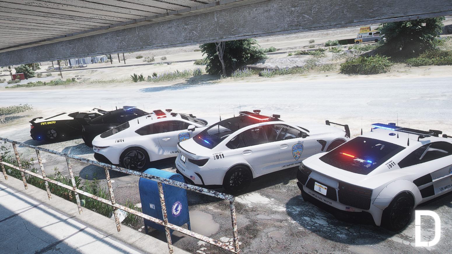 Highway Patrol Police Vanilla Car Pack | 5 Vehicles | Templates