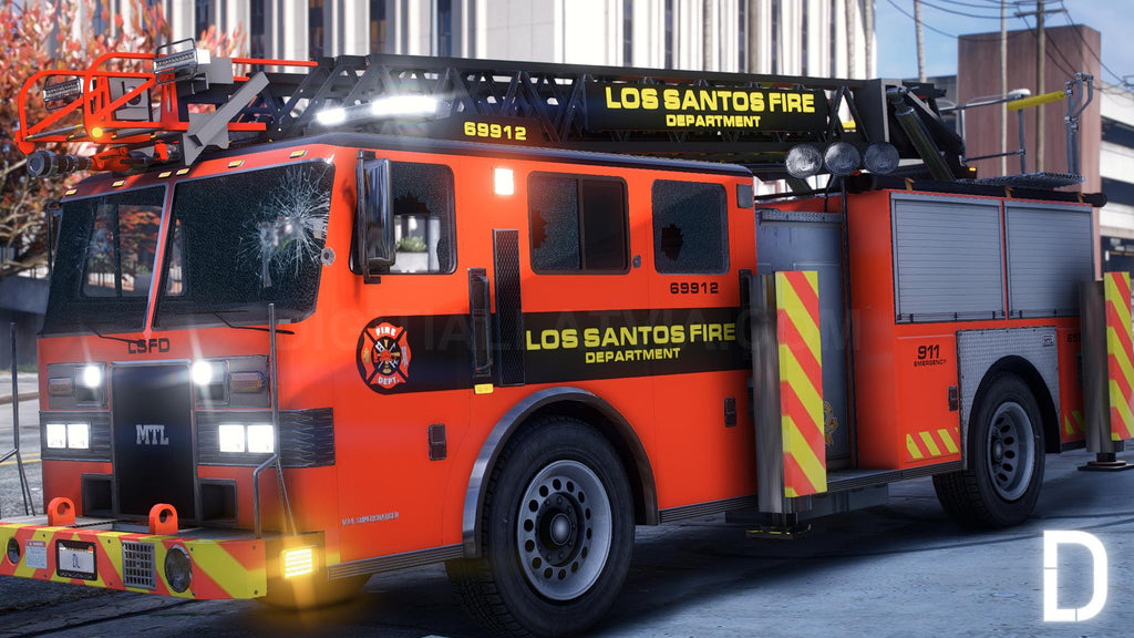 MTL Ladder Fire Truck | Template
