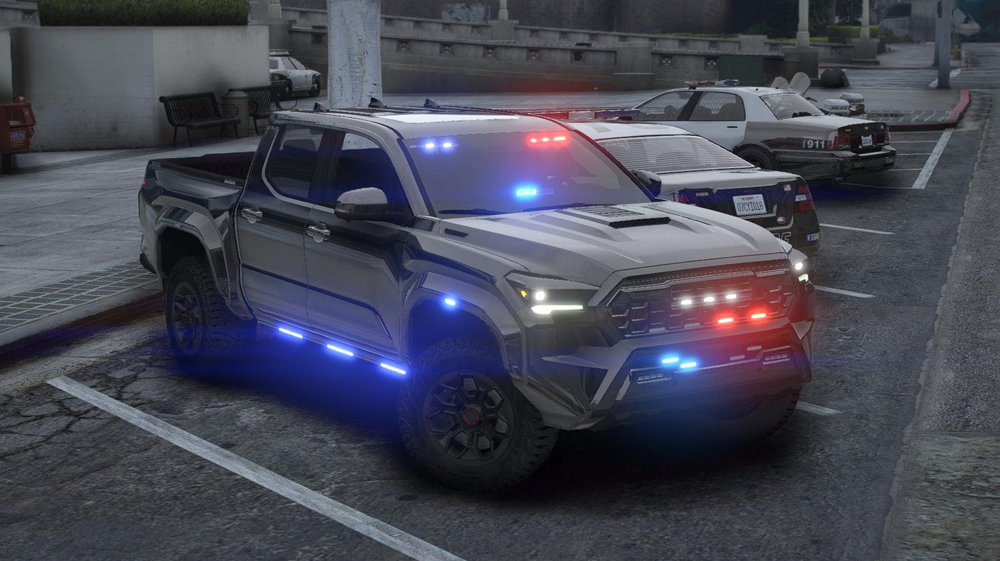 Toyota Tacoma 2024 Police Unmarked | Debadged | Template