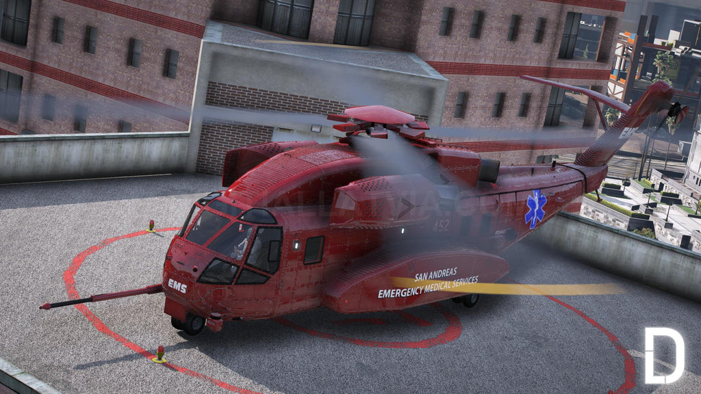 Buckingham DH-7 Iron Mule EMS Helicopter | Template