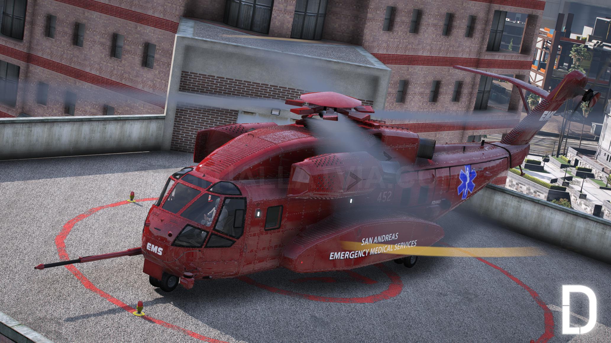 Buckingham DH-7 Iron Mule EMS Helicopter | Template