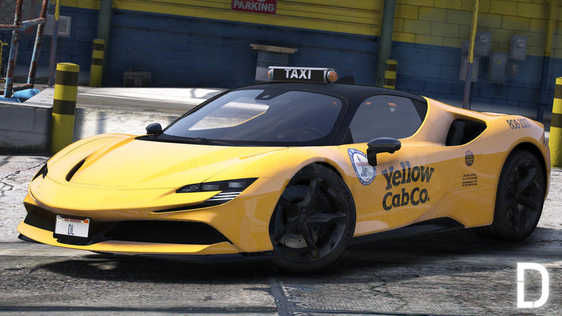 Ferrari SF90 TAXI | Debadged | Template