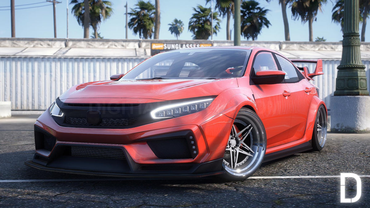 Honda FK8 Civic Type R Widebody RHD | Debadged | Custom Sound | Template