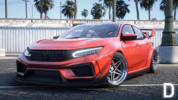 Honda FK8 Civic Type R Widebody RHD | Debadged | Custom Sound | Template