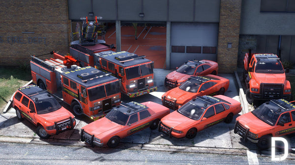 Fire Department Vanilla Pack | 9 Vehicles | Templates