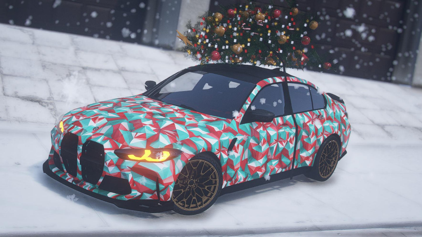 Christmas 3 Car Pack | Debadged | Custom Sounds | Templates