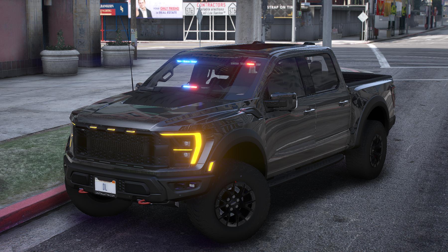 Ford F-150 Raptor R 2023 Unmarked Police | Debadged | Template