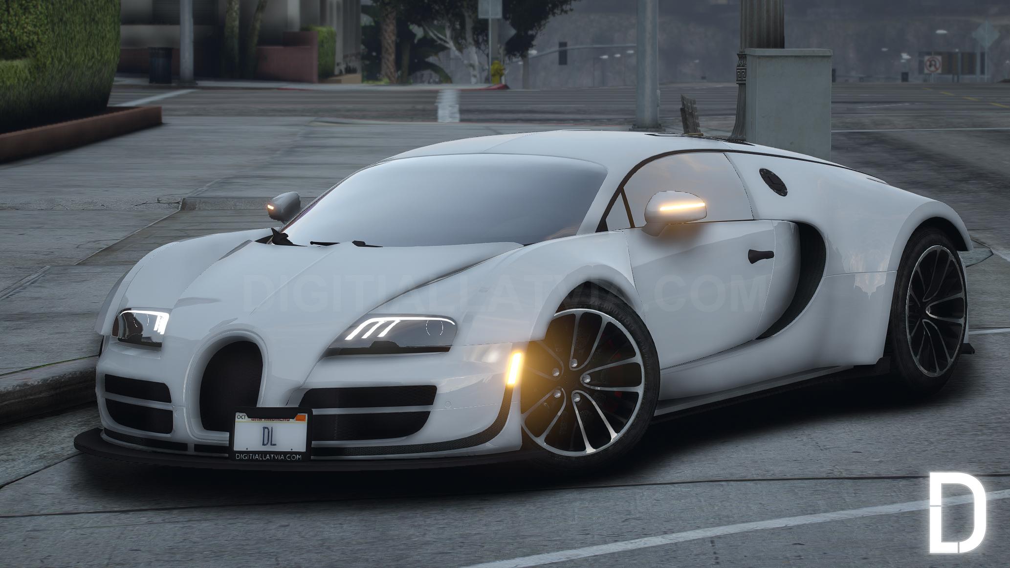 Bugatti Veyron Widebody Quad Turbo | Debadged | Animated Spoiler | Custom Sound