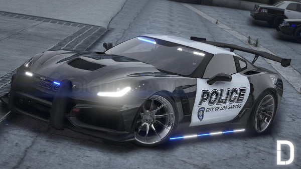 Chevrolet Corvette C7 Police | Debadged | Template