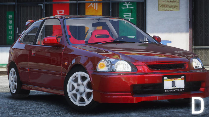 Honda Civic EK9 Type R | Embleme entfernt | Tuning | Vorlage