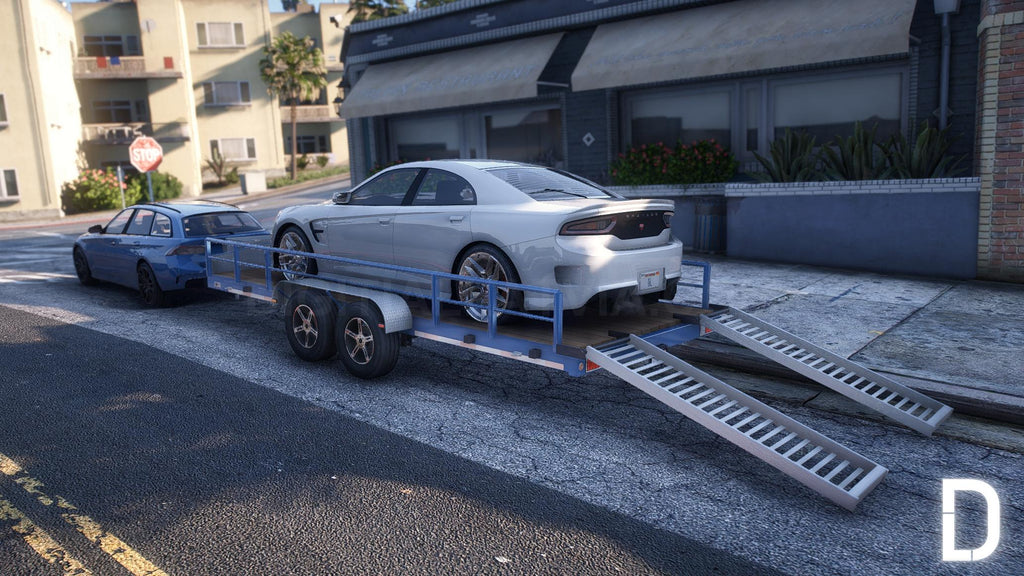 Car Trailer with Rails