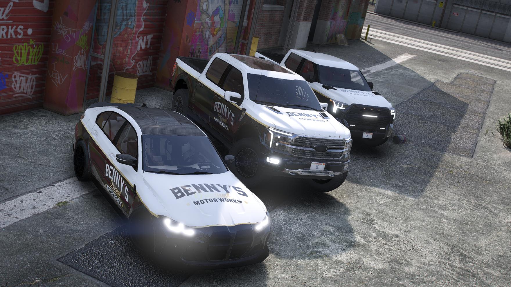 Benny's Mechanics Debadged Car Pack | 10 VEHICLES | Templates