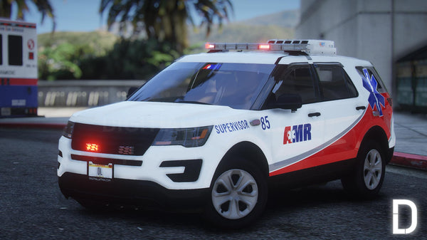 Ford Explorer 2016 Rettungsdienst AMR | Embleme entfernt | Vorlage