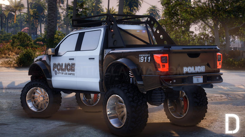 Vapid Caracara 4x4 Police Lifted + Trailer | Template | Tuning | Custom Sound